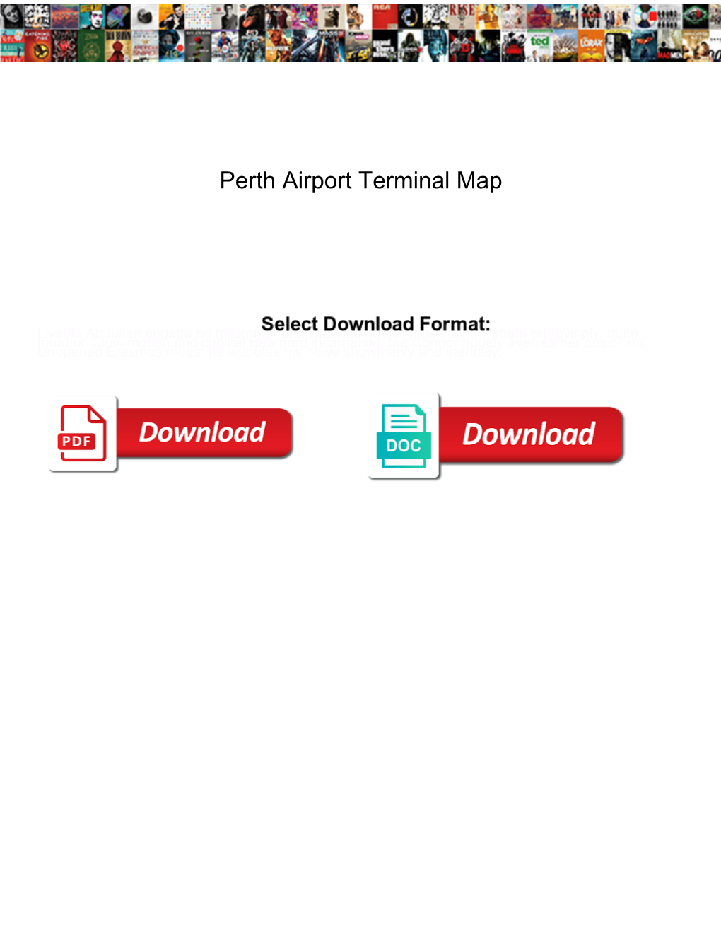 Perth Airport Terminal Map