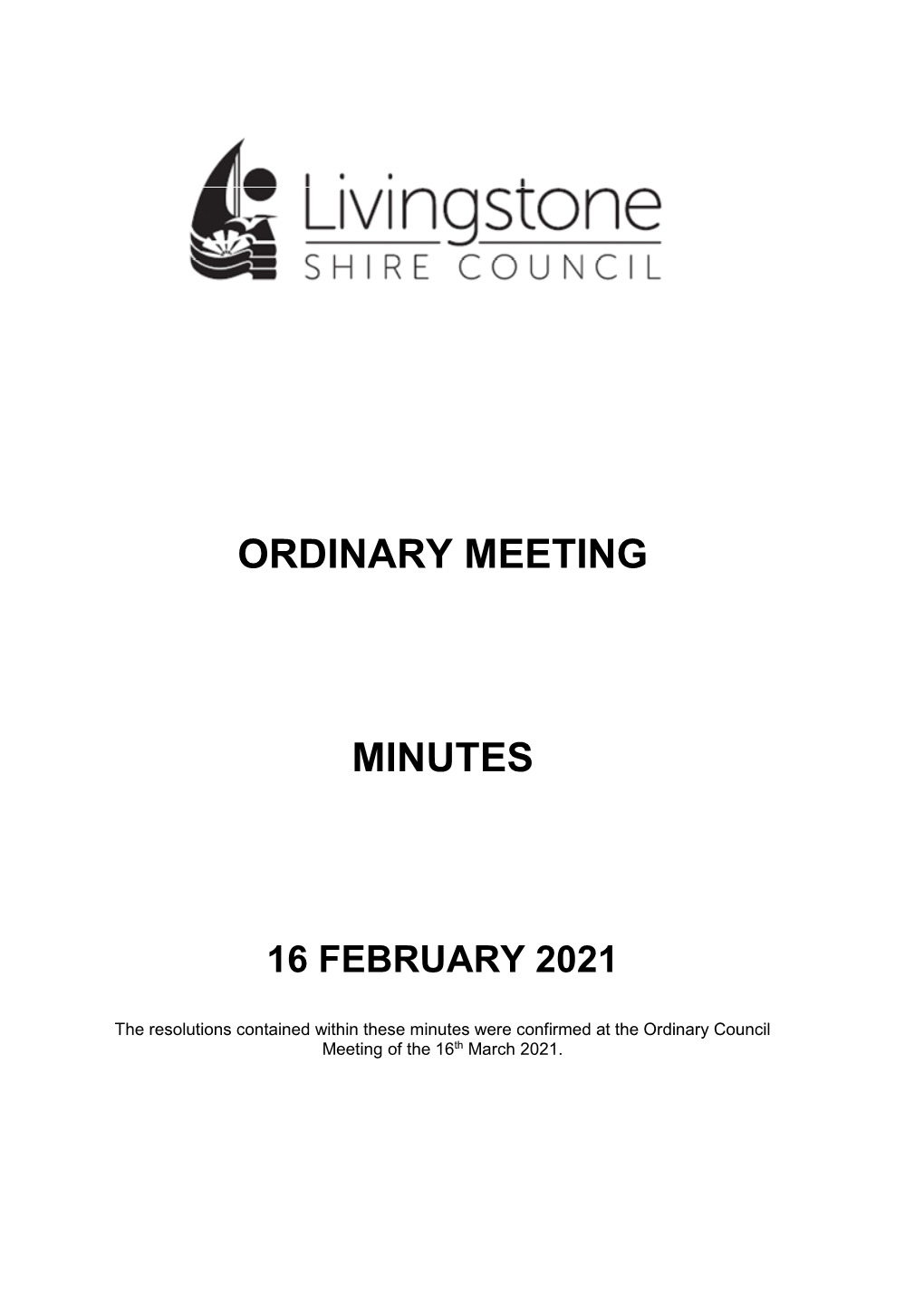 Minutes of Ordinary Meeting