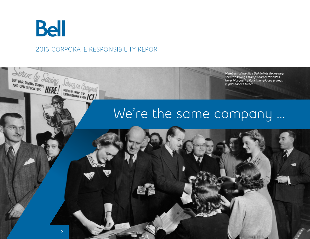 Bell Canada Inc. 2013 Corporate Responsibility Report