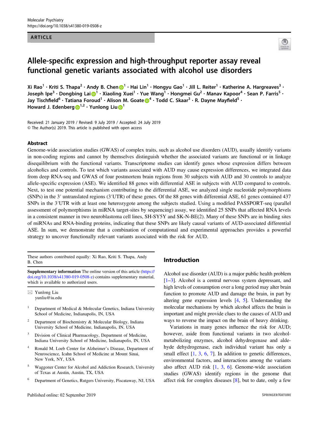Allele-Specific Expression and High-Throughput Reporter Assay