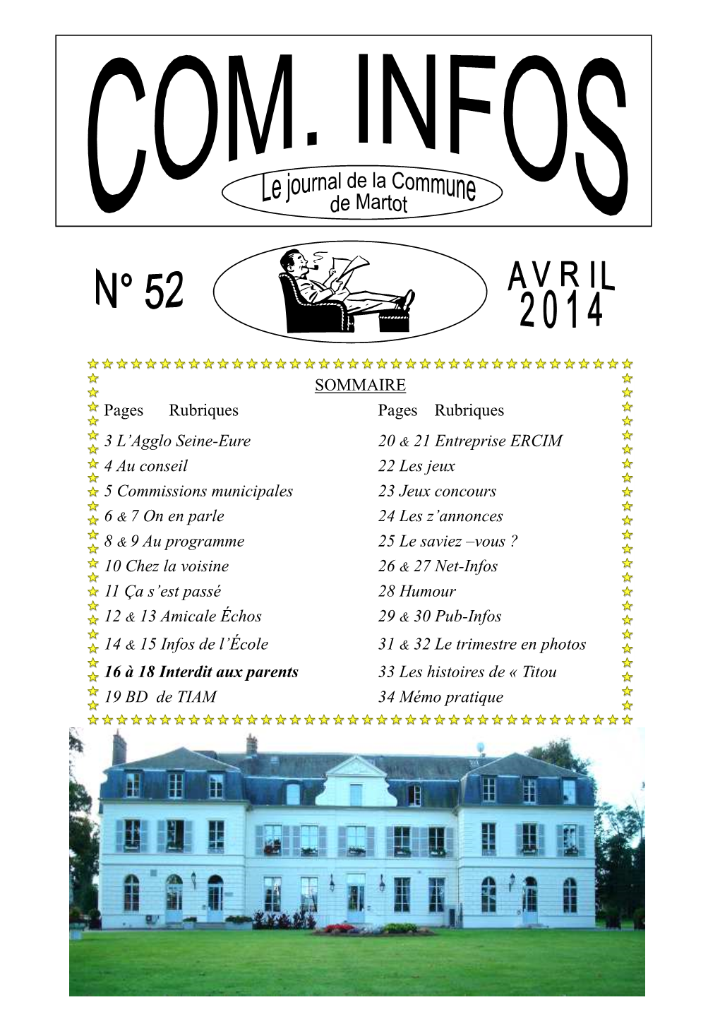 Com-Infos N° 52 Avril 2014 (34 Pages)