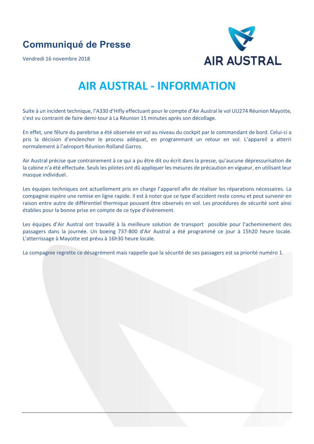 Air Austral - Information