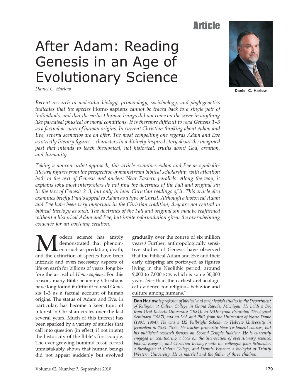 After Adam: Reading Genesis in an Age of Evolutionary Science Daniel C