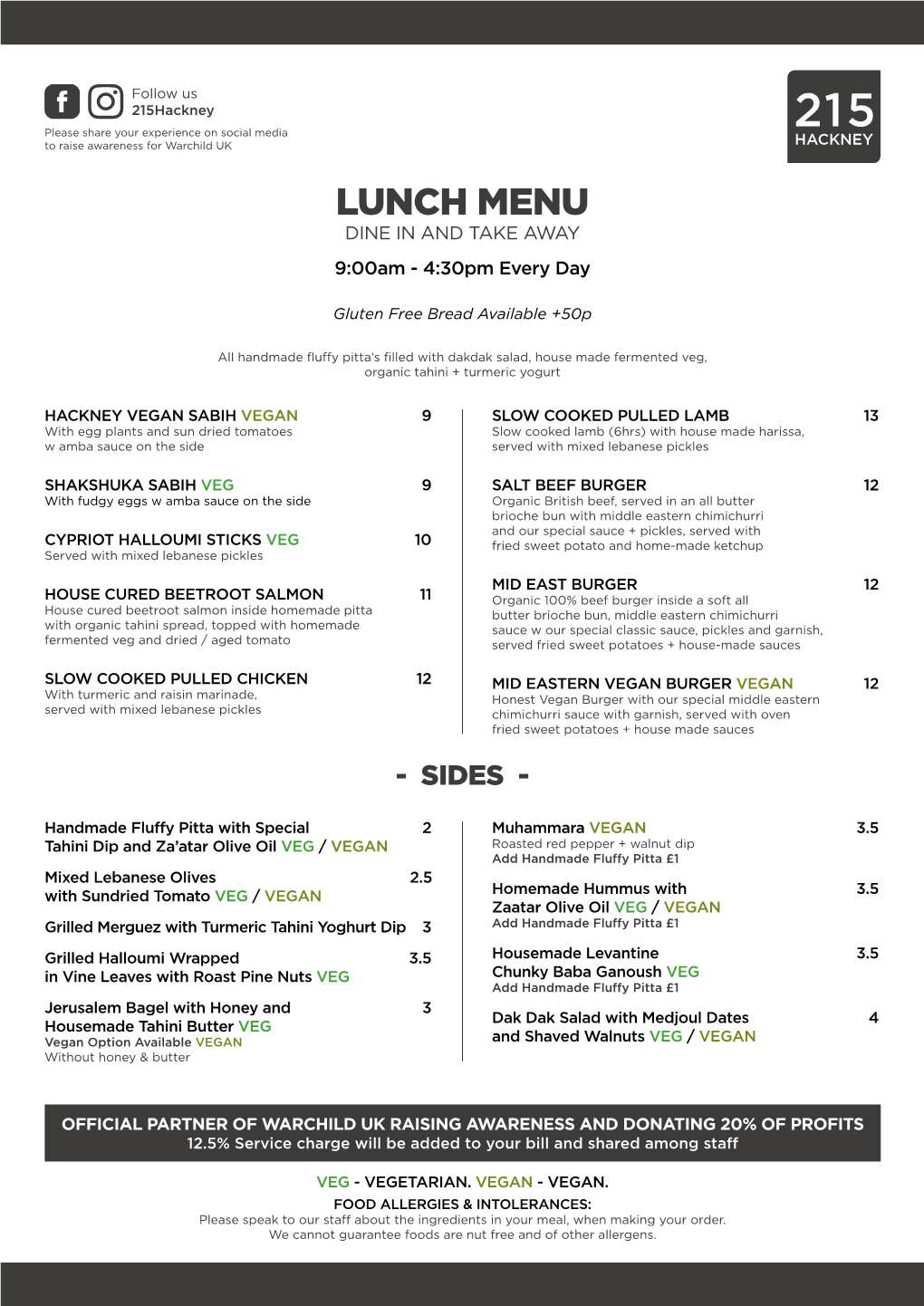 215 Hackney A4 Lunch Menu.Pdf