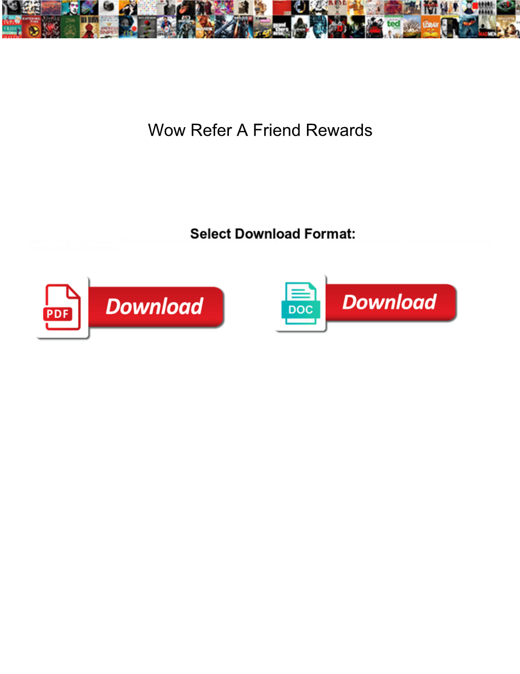 Wow Refer a Friend Rewards