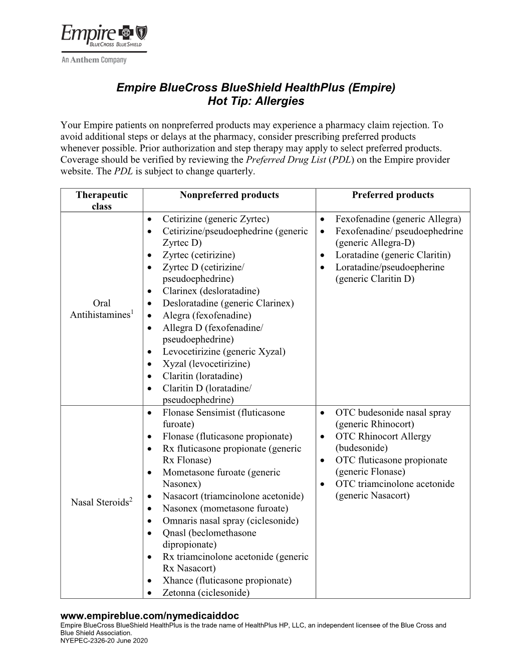 Rx Hot Tip Allergies