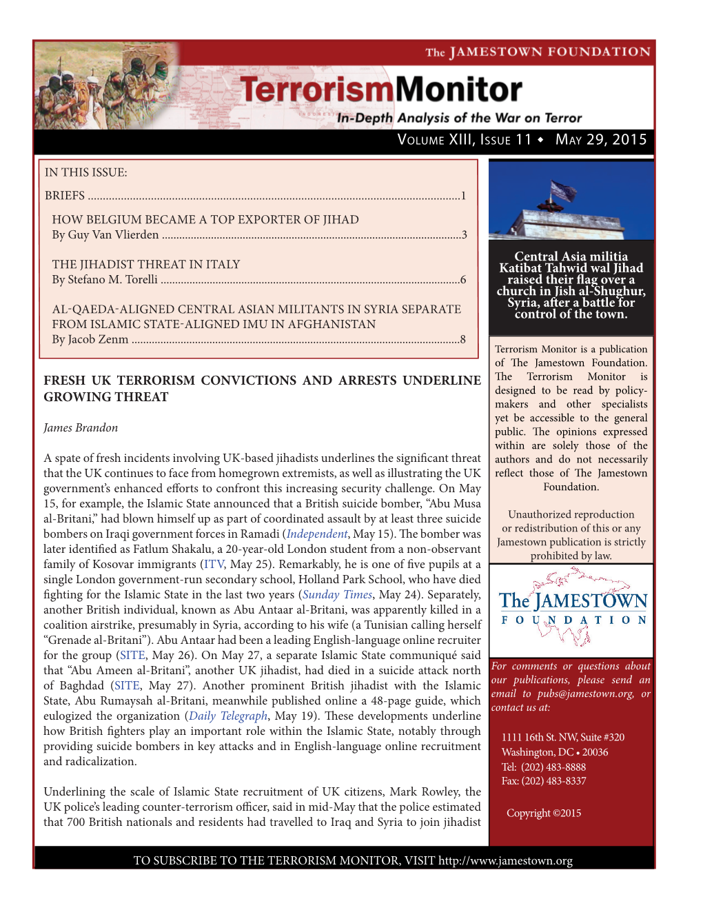 Volume XIII, Issue 11 May 29, 2015