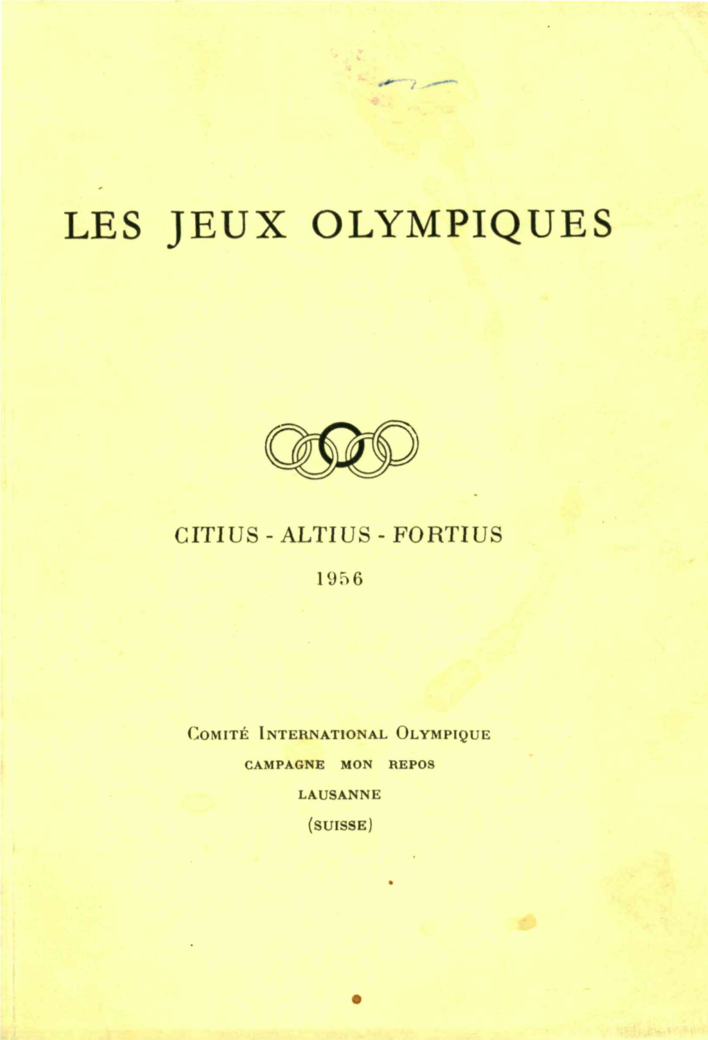 Charte Olympique 1956