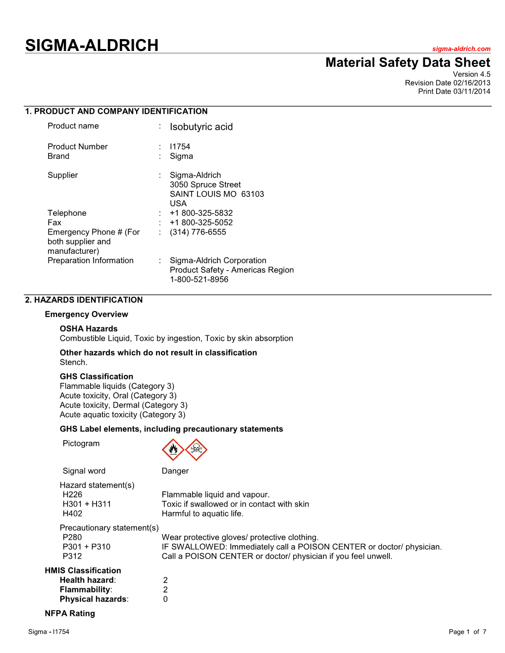 Isobutyric Acid