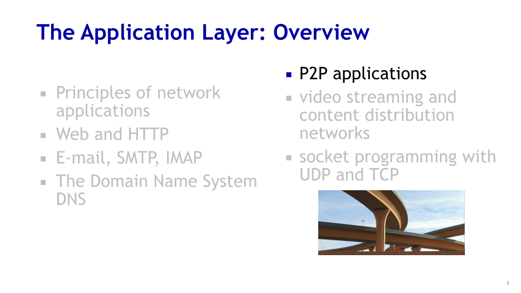 The Application Layer: Overview