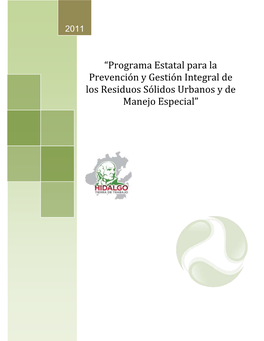 “Programa Estatal Para La Prevención Y Gestión Integral De Los Residuos Sólidos Urbanos Y De Manejo Especial”