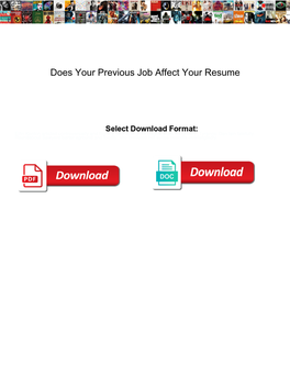 Does Your Previous Job Affect Your Resume
