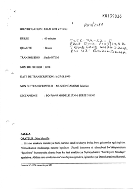 Kinyarwanda Transcript of UNICTR RTLM Tape 278. (2.084Mb)