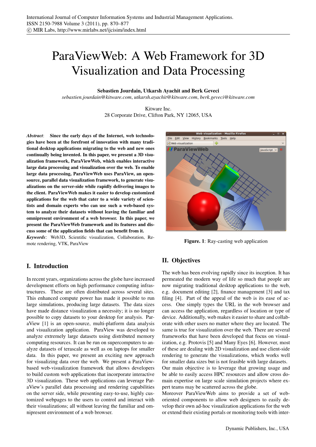 Paraviewweb: a Web Framework for 3D Visualization and Data Processing