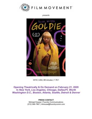 Opening Theatrically & on Demand on February 21, 2020 in New York