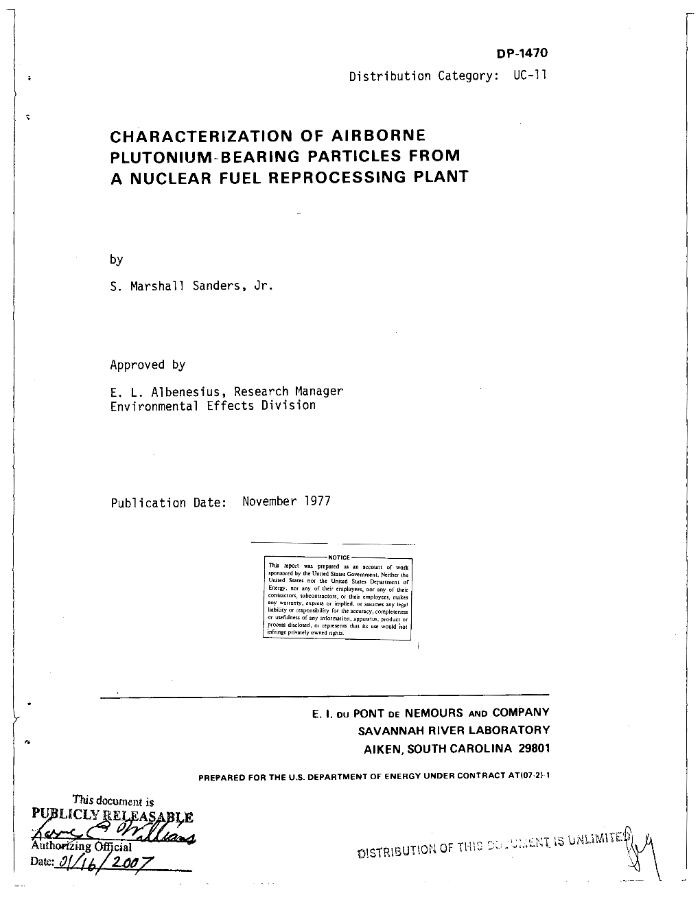 Characterization of Airborne a Nuclear Fuel