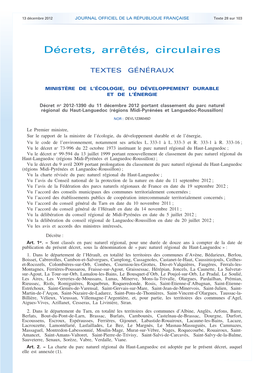 JOURNAL OFFICIEL DE LA RÉPUBLIQUE FRANÇAISE Texte 28 Sur 103
