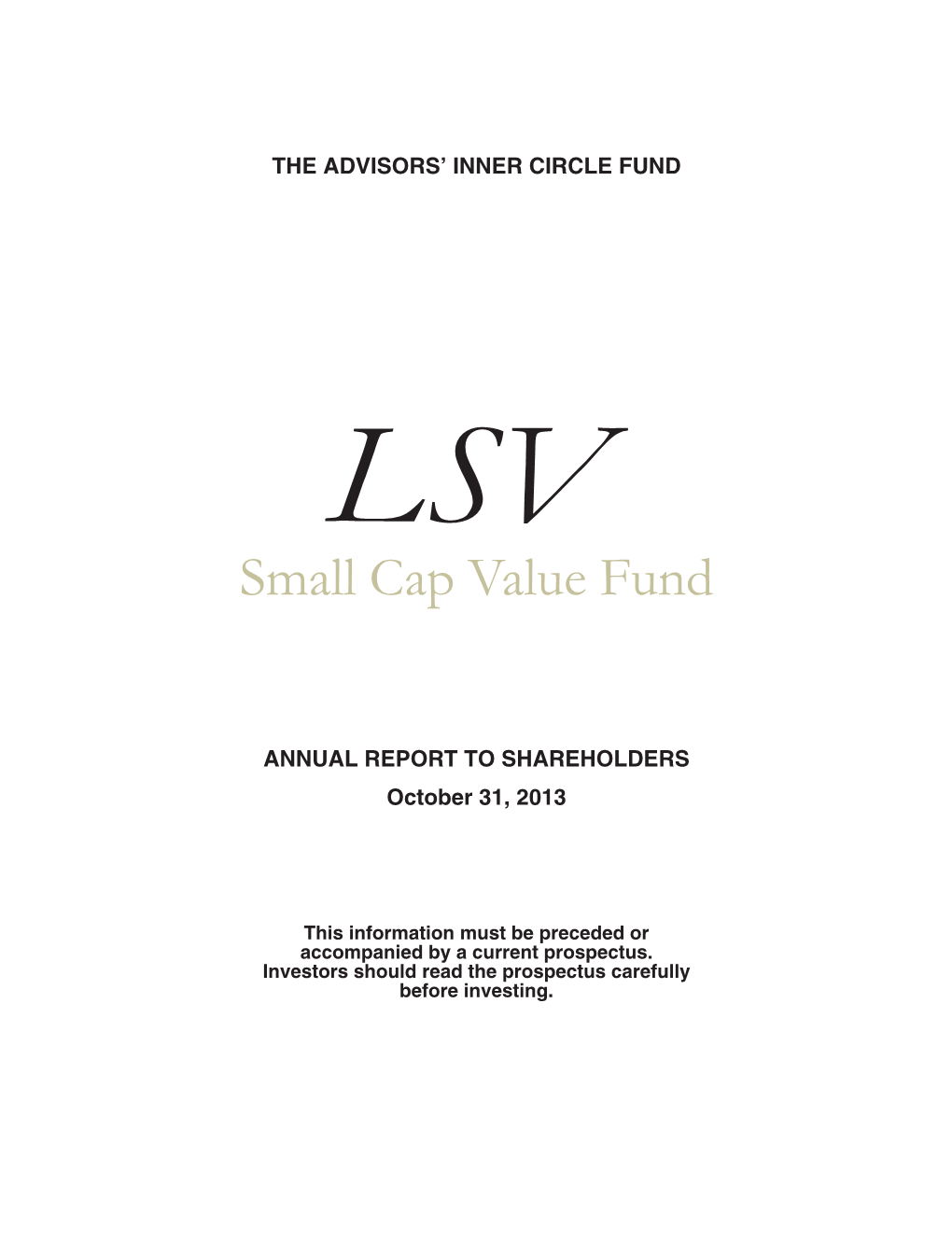Small Cap Value Fund