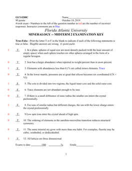 Midterm 2 Examination Key