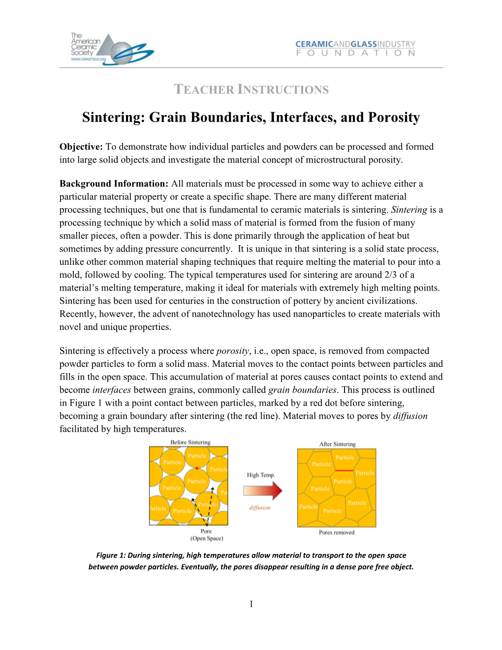 Sintering: Grain Boundaries, Interfaces, and Porosity