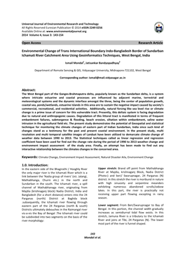 Open Access Research Article Environmental Change of Trans