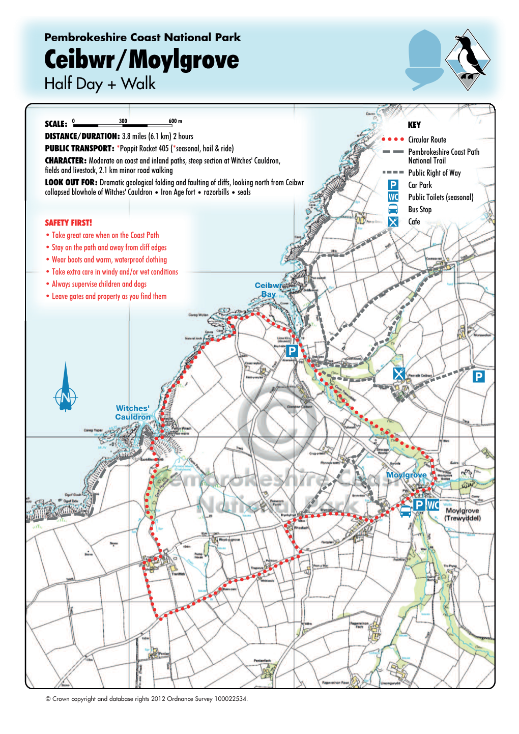 Ceibwr/Moylgrove Half Day + Walk