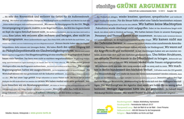 Grüne Argumente Zeitschrift Des Landesverbandes Berlin 12 / 2013 Ausgabe 188