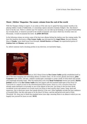A Life in Stasis: New Album Reviews