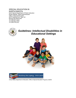 Guidelines: Intellectual Disabilities in Educational Settings