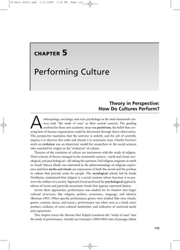 Chapter 5: Performing Culture—— 117