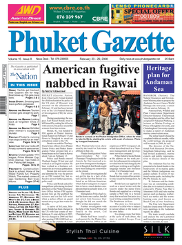 American Fugitive Nabbed in Rawai