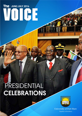 Pg 1, June/July Issue - the Voice, 2016 Editor’S Note