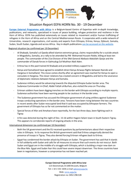 Situation Report EEPA HORN No. 30