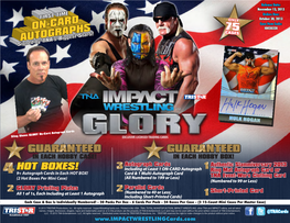 ON-CARD AUTOGRAPHS: Signed by Many of TNA’S Biggest Stars, Including Je Hardy, Sting, Hulk Hogan & Many More!