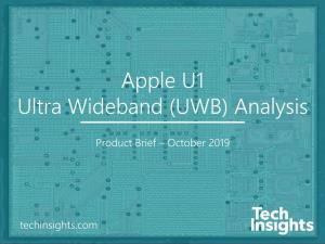 Apple U1 Ultra Wideband (UWB) Analysis