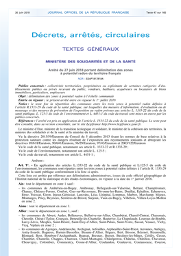 Délimitation Des Zones À Potentiel Radon Journal Officiel