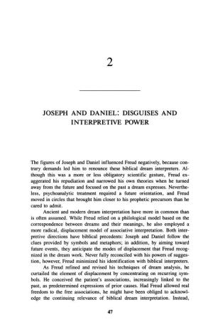 Joseph and Daniel: Disguises and Interpretive Power