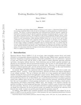 Evolving Realities for Quantum Measure Theory