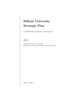 Bilkent University Strategic Plan