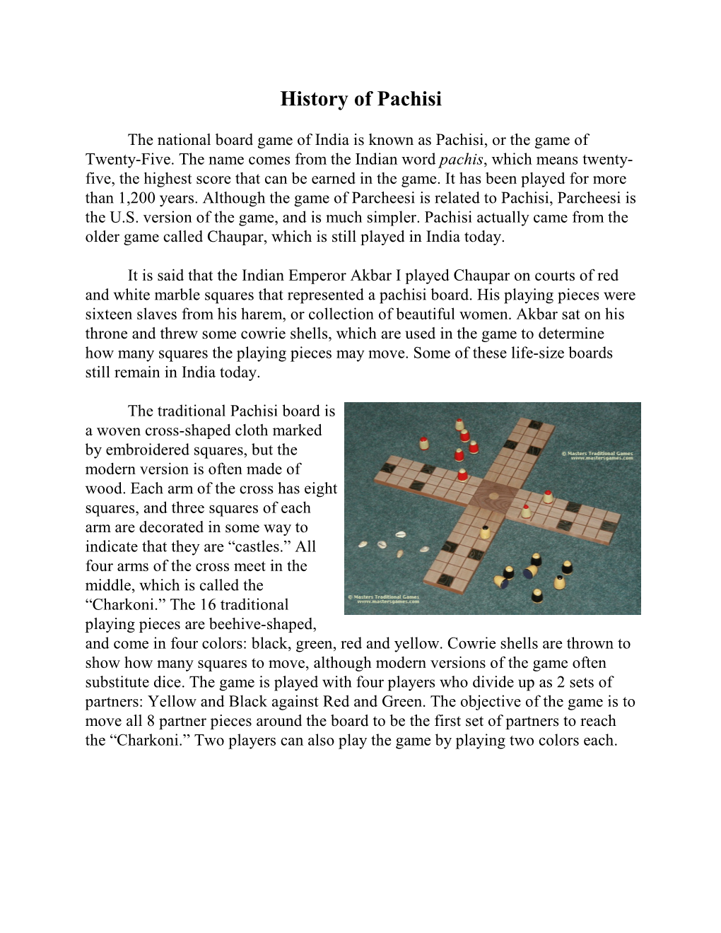 History of Pachisi -.:: GEOCITIES.Ws