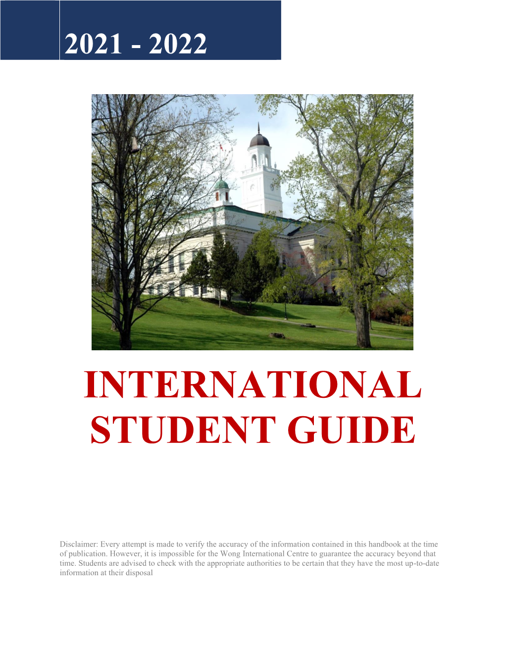 International Student Guide