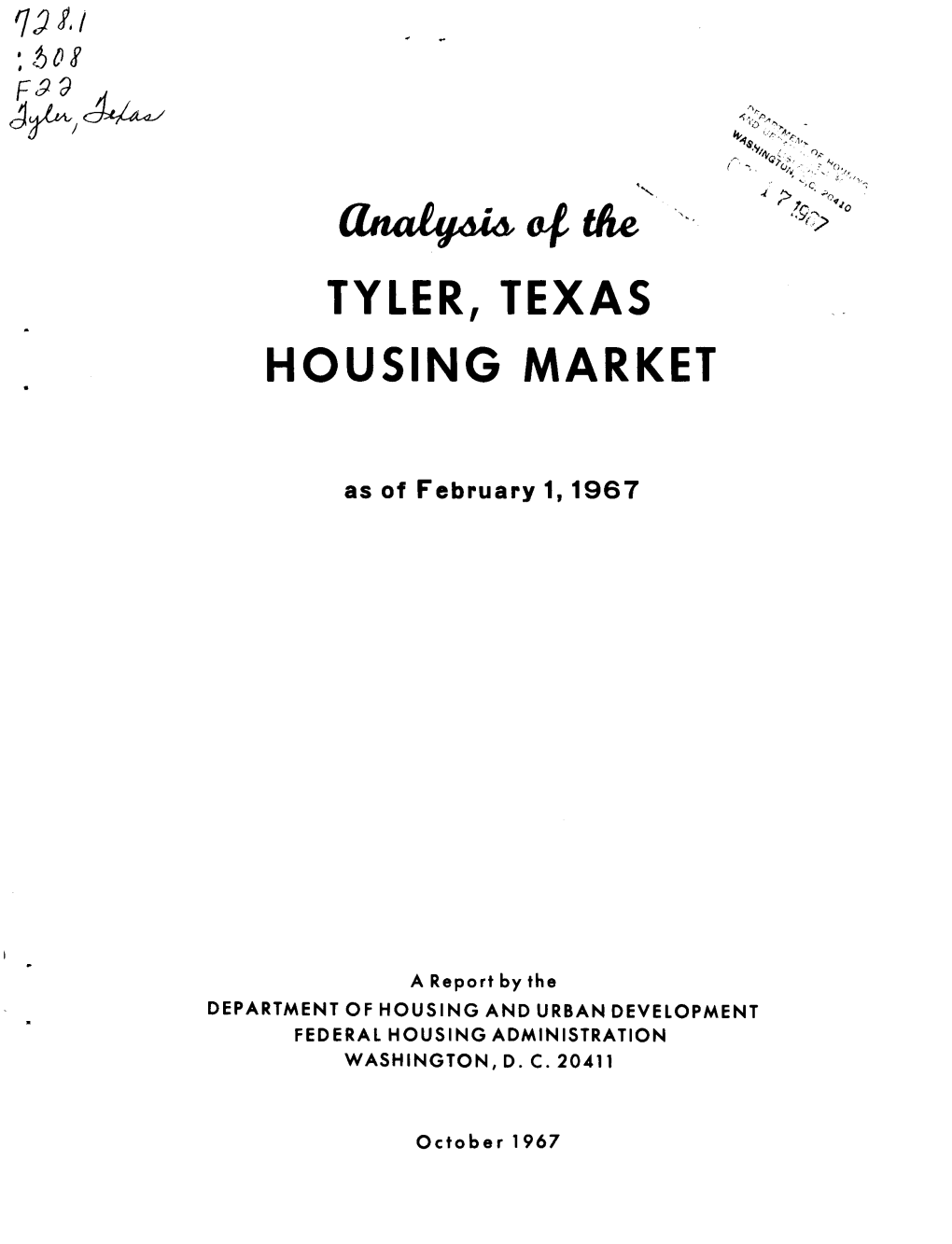 Analysis of the Tyler, Texas Housing Market