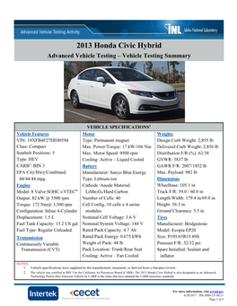 2013 Honda Civic Hybrid