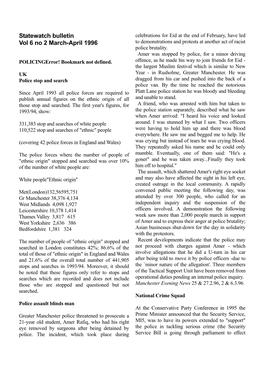 Statewatch Bulletin Vol 6 No 2 March-April 1996