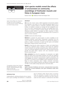 Joint Species Models Reveal the Effects of Environment on Community