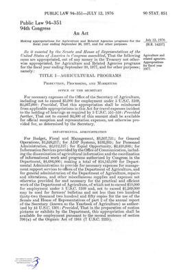 Public Law 94-351 94Th Congress an Act
