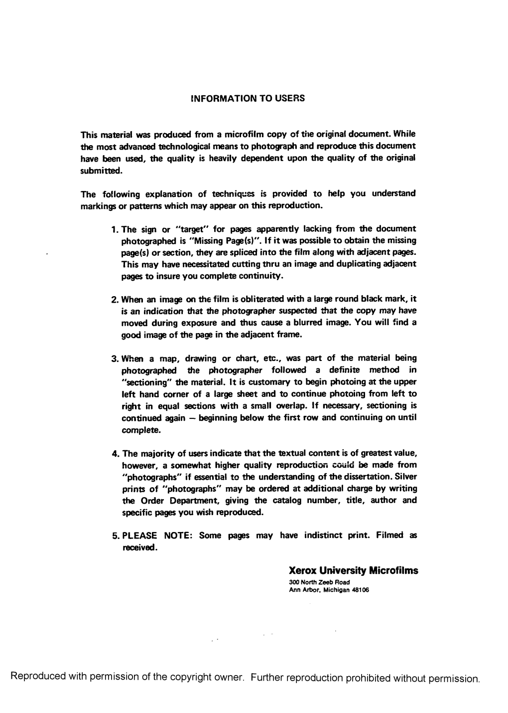Xerox University Microfilms 300 North Zeeb Road Ann Arbor, Michigan 48106