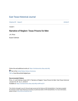 Texas Prisons for Men