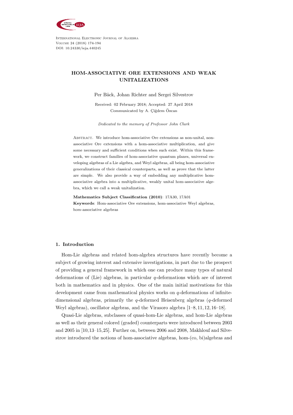 Hom-Associative Ore Extensions and Weak Unitalizations