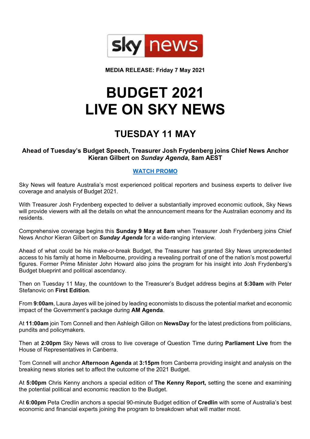 Budget 2021 Live on Sky News